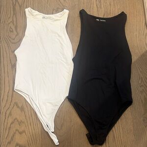 Zara Black and White Bodysuit Set